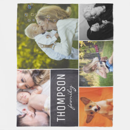 Cobertor De Velo Colagem de Fotos Personalizada da Família