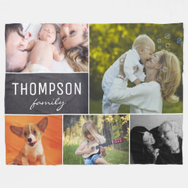 Cobertor De Velo Colagem de Fotos Personalizada da Família
