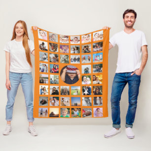 Cobertor De Velo Colagem de Fotos Personalizada DIY Personalizada