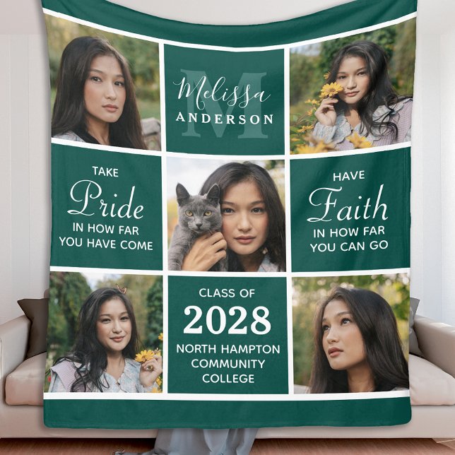 Cobertor De Velo Colagem de Fotos Personalizada do Formando 5 (Criador carregado)