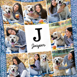 Cobertor De Velo Colagem de Fotos Personalizada do Pet Dog Lover