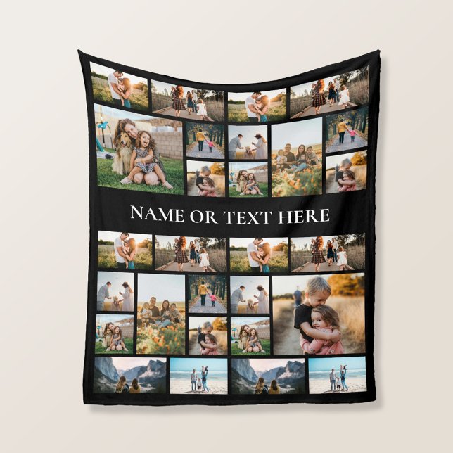 Cobertor De Velo Colagem de Fotos Personalizada Fleece Blanket (Criador carregado)