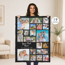 Colagem de Fotos Personalizada Moderna 19 Preto