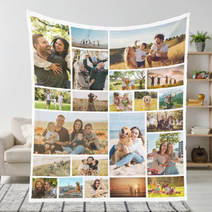Cobertor De Velo Colagem de Fotos Personalizada Moderna 22