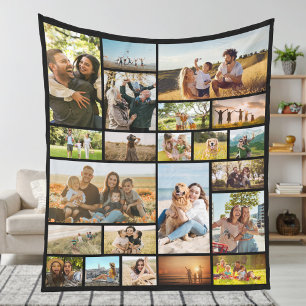 Cobertor De Velo Colagem de Fotos Personalizada Moderna 22