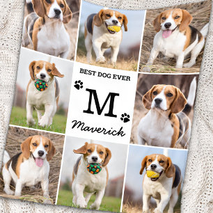 Cobertor De Velo Colagem de Fotos Personalizada Moderna Pet Dog Lov