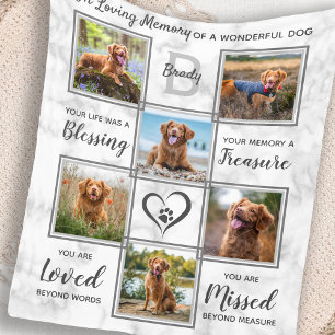 Cobertor De Velo Colagem de Fotos Personalizada Pet Memorial