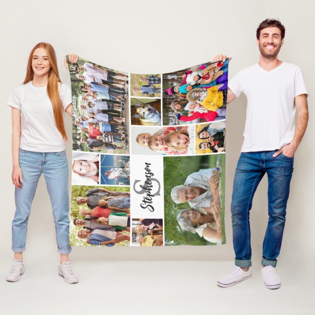 Cobertor De Velo Colagem de Fotos Personalizada Única 11 Simples (In Situ)