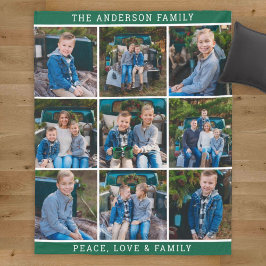 Cobertor De Velo Colagem de Fotos Personalizadas da Família Cozy Pi