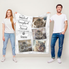 Cobertor De Velo Colagem de Fotos por Perda do Cat Memorial Pet