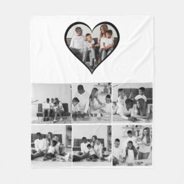 Cobertor De Velo Colagem de Fotos Preta e Branca 7