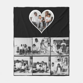 Cobertor De Velo Colagem de Fotos Preta e Branca 7