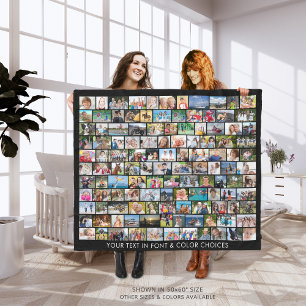 Cobertor De Velo Colagem de Fotos Simples 121 Várias Formas