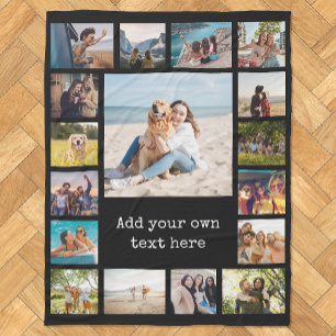 Cobertor De Velo Colagem de Fotos Simples Moderna Personalizada 17