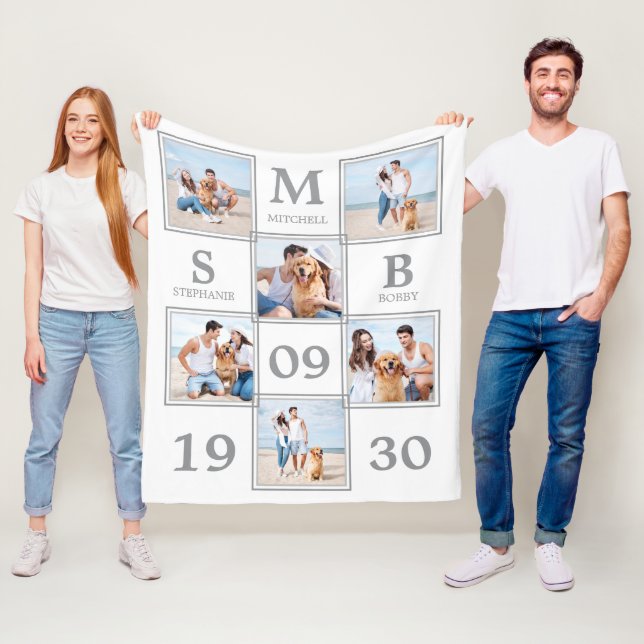 Cobertor De Velo Colagem de Fotos Única Recém-Casamento de Keepsasa (In Situ)