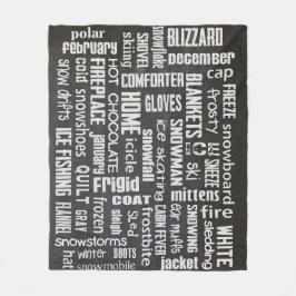 Cobertor De Velo Colagem de Quadro de Giz de Inverno