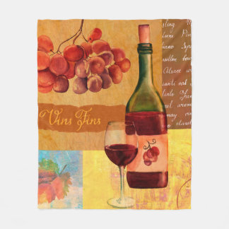 Cobertor De Velo Colagem de vinhos com estilo Vintage com um desenh