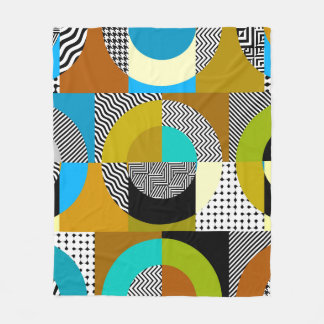Cobertor De Velo Colagem geométrica: círculos, padrão de colheita.