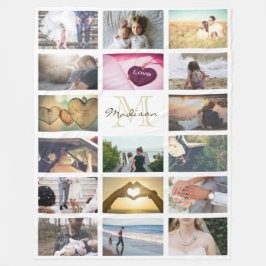 Cobertor De Velo Colagem monogramed costume da foto