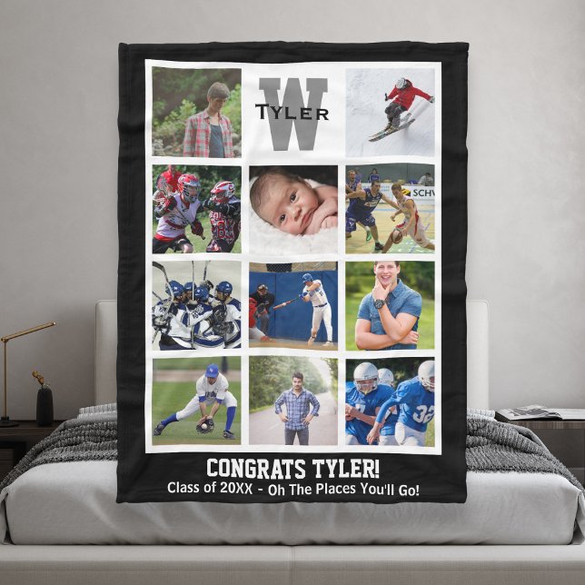 Cobertor De Velo Colagem Multifotônica de Graduação de Mais velho M (Criador carregado)