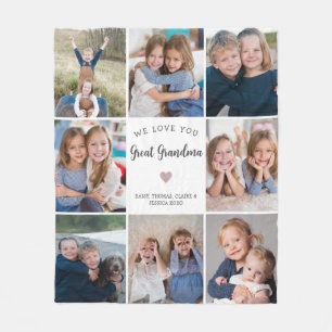 Cobertor De Velo Colagem Personalizada 8 Fotografias da Avó do exce