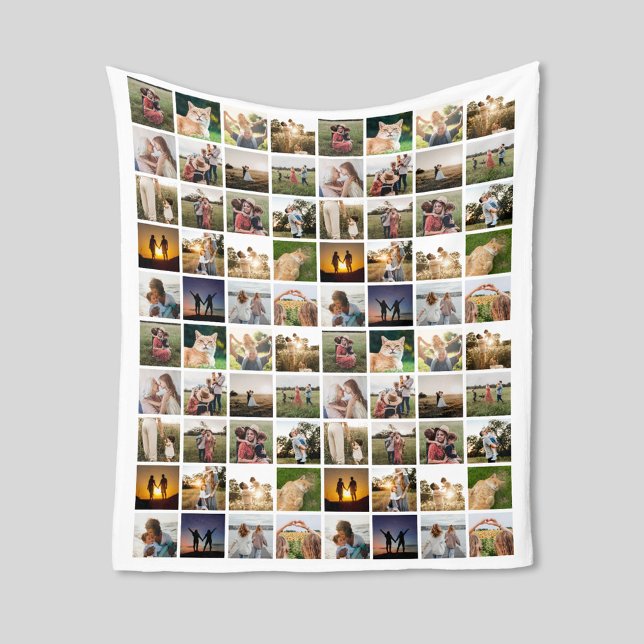 Cobertor De Velo Colagem personalizada de 80 fotos (Criador carregado)