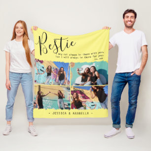 Cobertor De Velo Colagem Personalizada de Foto de Cotação de Bestie