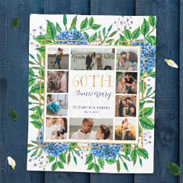 Cobertor De Velo Colagem Personalizada de Fotos do Hydrangea 60º An
