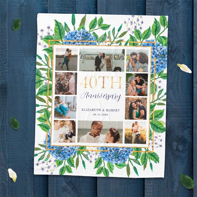 Cobertor De Velo Colagem Personalizada de Fotos do Hydrangeas 40º A (Criador carregado)