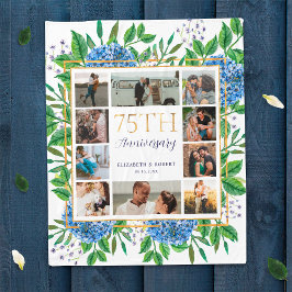 Cobertor De Velo Colagem Personalizada de Fotos do Hydrangeas 75º A