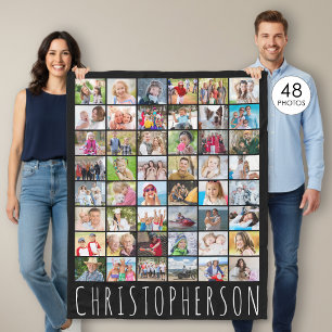 Cobertor De Velo Colagem Simples De Fotos 48 Personalizada Pela Sua