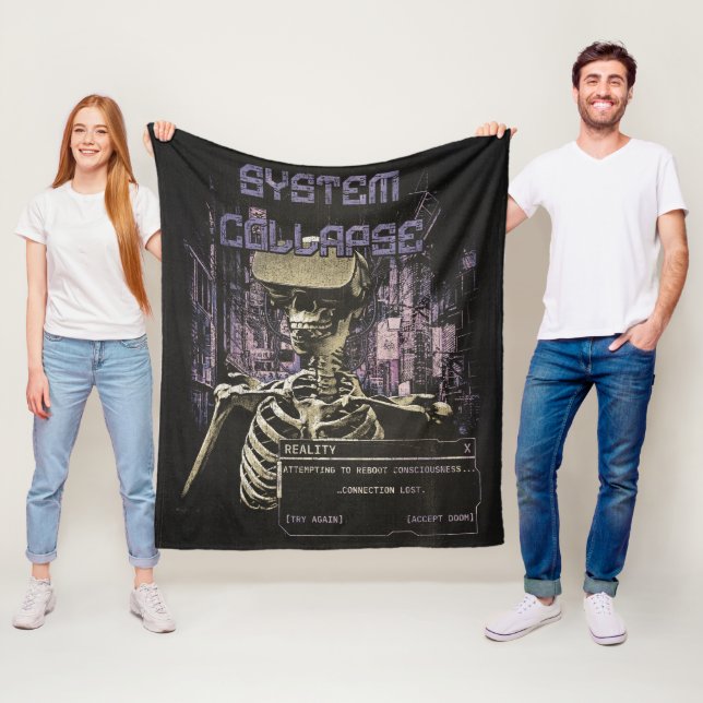 Cobertor De Velo Colapso do Sistema - Streetwear Techno-Dystopian (In Situ)