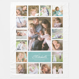 Cobertor De Velo Colar de Família de Cores Personalizadas em Script