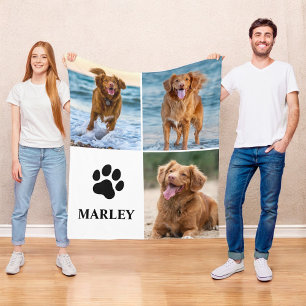Cobertor De Velo Colar de Fotos Personalizado de Pata para Amantes