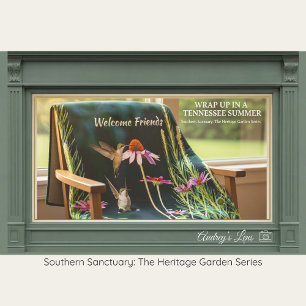 Cobertor De Velo Colcha de Fleece Beija-flor e Coneflower Rosa