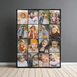 Cobertor De Velo Colcha de Fraldas com 16 Fotos Personalizadas Mode