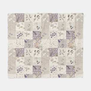 Cobertor De Velo Colcha de Remendo de Lilás Cottagecore Floral Xadr