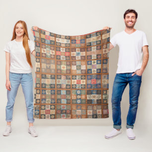 Cobertor De Velo Colcha de rico de Nove Patches Pieced