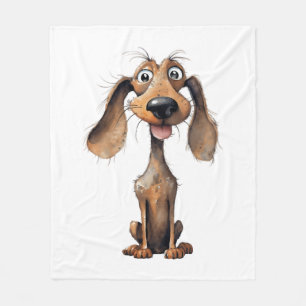 Cobertor De Velo Coleção de Arte de Raças de Cachorro de Desenho An