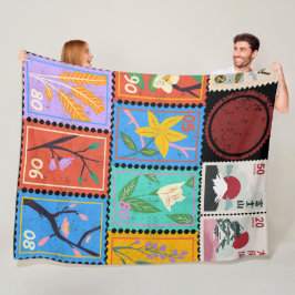 Cobertor De Velo Coleção de Carimbos Aleatórios Falso Masterícula