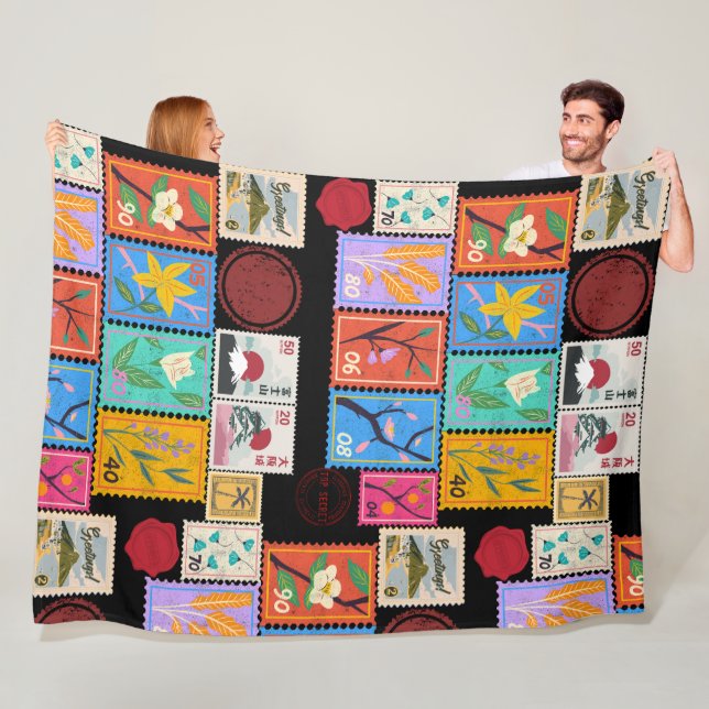 Cobertor De Velo Coleção de Carimbos Aleatórios Falso Masterícula (In Situ)