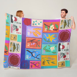 Cobertor De Velo Coleção de Carimbos Aleatórios Falso Masterícula