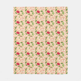 Cobertor De Velo Coleção de Padrões da Cesta de frutas - Maçãs