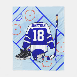 Cobertor De Velo Coleção do quarto do hóquei em gelo dos miúdos e
