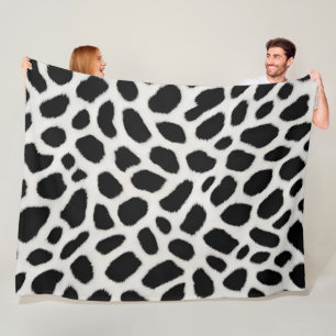 Cobertor De Velo Coleção Elegante de Leopardo Branco Trendy de Luxo