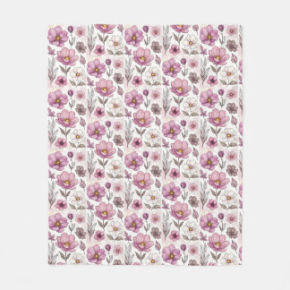 Cobertor De Velo Coleção Floral Anêmona Pastel Suave