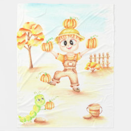 Cobertor De Velo colheita de feliz, garotinho de gengibre