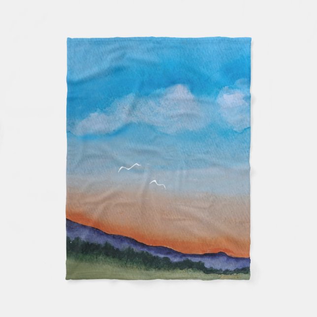 Cobertor De Velo Colinas Sunset Graciosas (Frente)