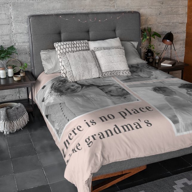 Cobertor De Velo Collage Photo Pastel Pink Melhor Presente Avô (Criador carregado)