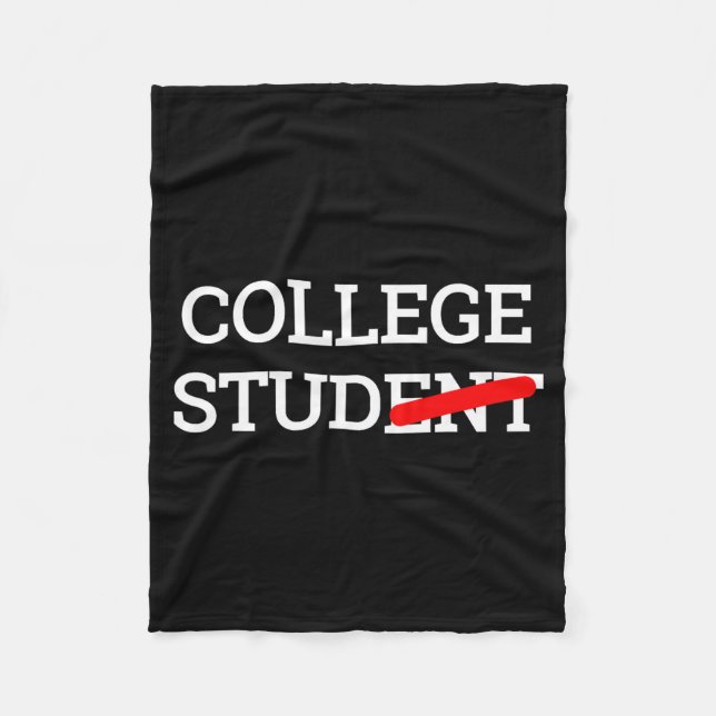 Cobertor De Velo College Stud Student Funny Novelty Gift  (Frente)